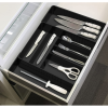 SimpleHouseware Expandable Kitchen Drawer Flatware Organizer, Black