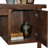 Bridgevine Home Sausalito 71 inch Executive Desk, No Assembly Required, Whiskey Finish