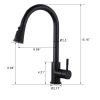 Pull Down Kitchen Faucet with Sprayer Stainless Steel Matte Black